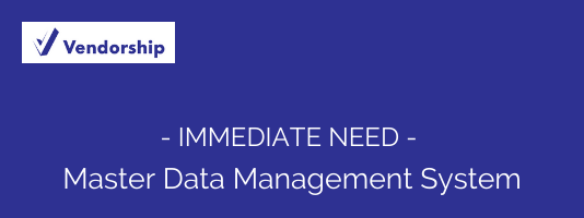 RFP – Immediate Need: Master Data Management