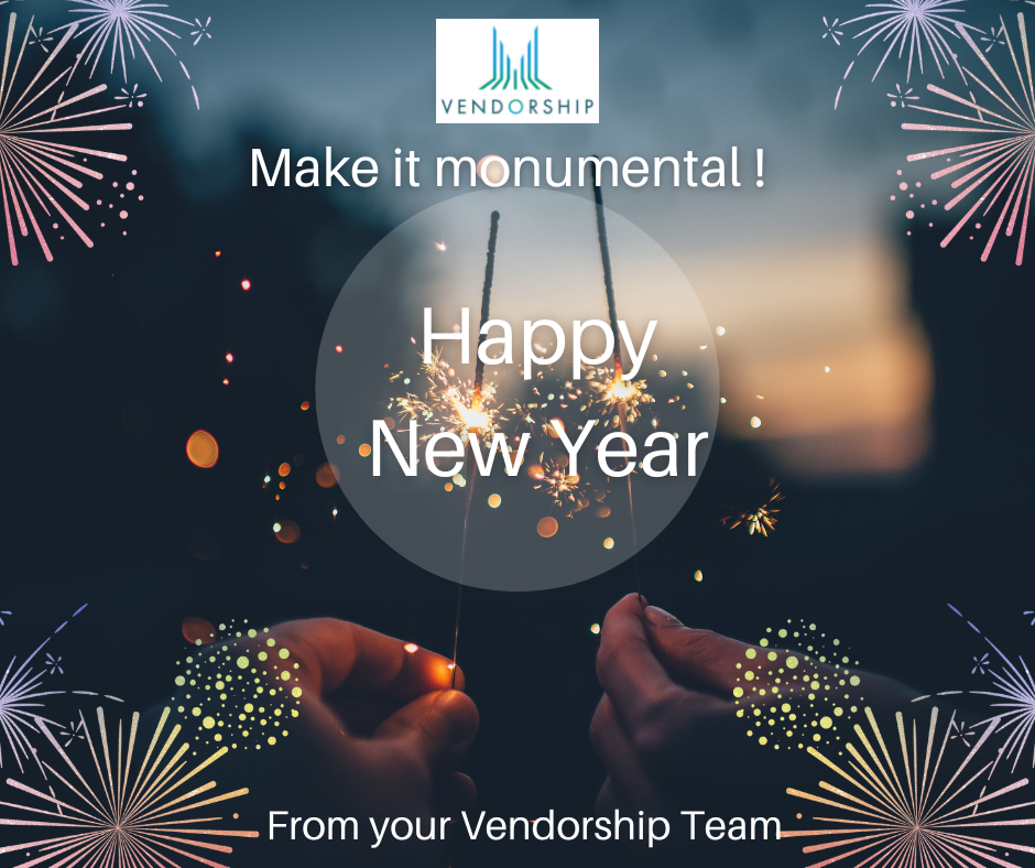 Happy New Year image with 2 hands