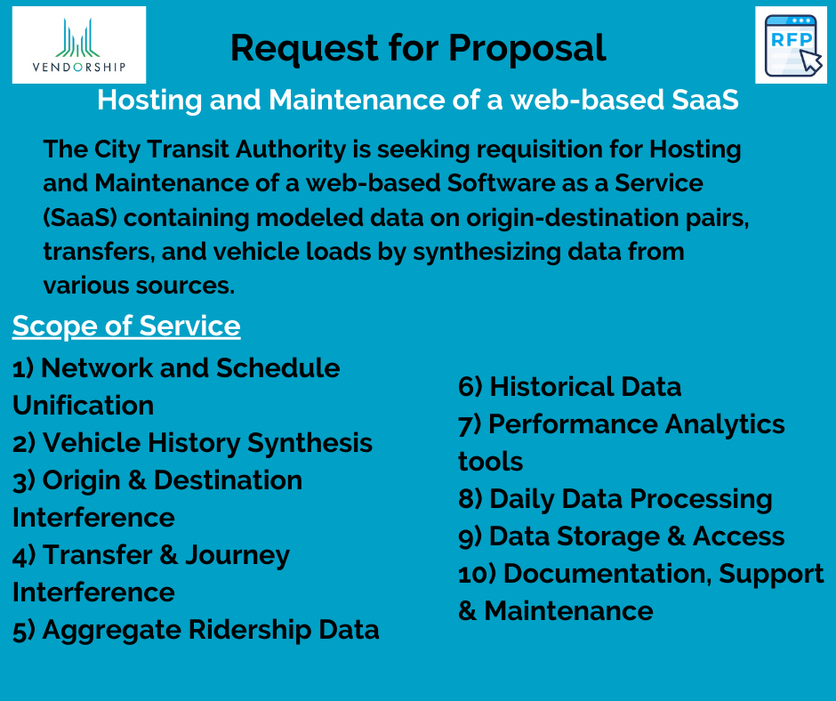 Request for Proposal, Scope of Services