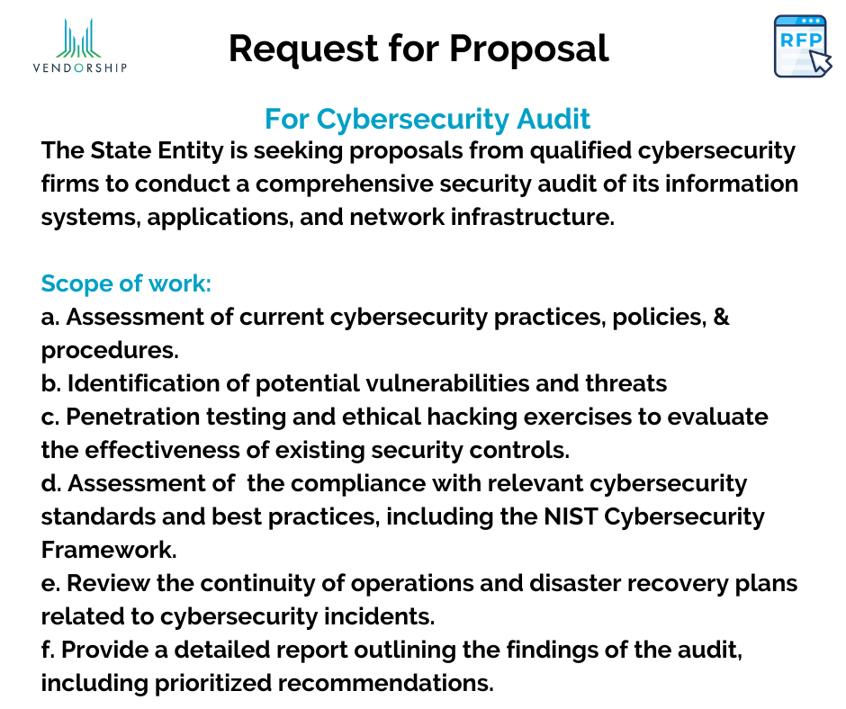 RFP for Cybersecurity Audit